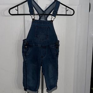 Hudson unisex baby overalls blue size 12-18 months stretchy fabric bin P10